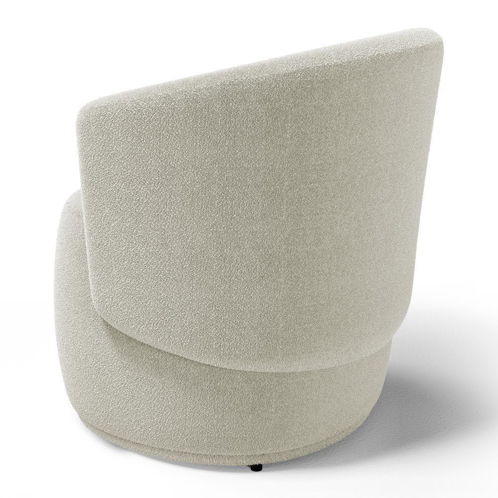 Kit 02 Poltronas Decorativas Aisha Orgânica Bouclê Bege - Abmaza - 6