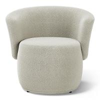 Kit 02 Poltronas Decorativas Aisha Orgânica Bouclê Bege - Abmaza - 3