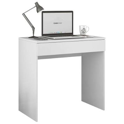 Mesa Escrivaninha Estudo Loft Minimalista Bp 100% Mdf 80cm Com 01 Gaveta Branco - Abmaza