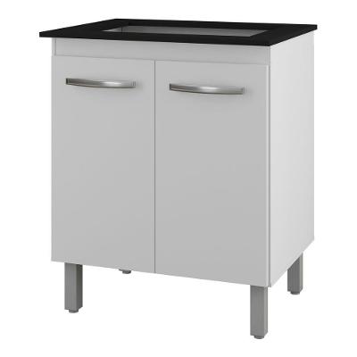 Balcão Para Cooktop Jady 70cm 02 Portas Com Tampo Recortado Branco - Abmaza