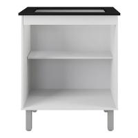 Balcão Para Cooktop Jady 70cm 02 Portas Com Tampo Recortado Branco - Abmaza - 5