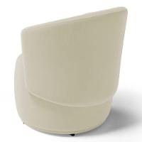 Poltrona Decorativa Aisha Orgânica Suede Bege Claro - Abmaza - 8