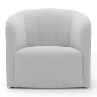 Poltrona Decorativa Living Abby Veludo Cinza Claro - Abmaza - 7