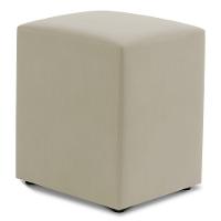 Kit 02 Puffs Decorativos Sala De Estar Quadrado 36x47cm Suede Bege - Abmaza - 3