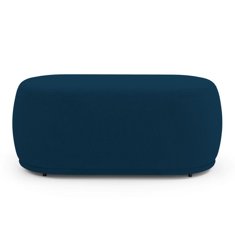 Puff Decorativo Orgânico Living Molly 02 Lugares Bouclê Azul Marinho - Abmaza - 5