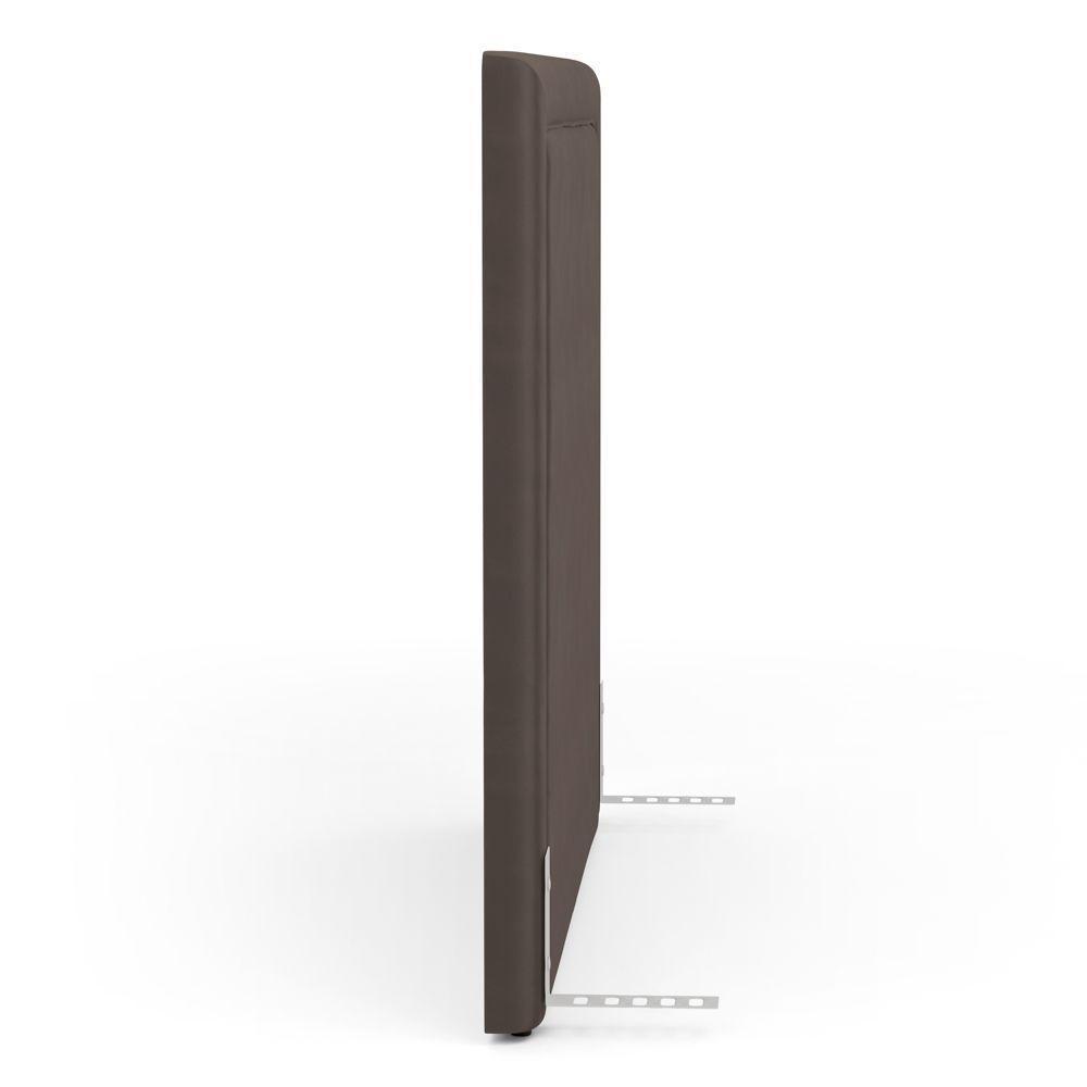 Cabeceira Cama Box Casal Padrão Alba 140cm Com Frame Veludo Marrom - Abmaza - 7