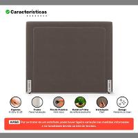Cabeceira Cama Box Casal Padrão Alba 140cm Com Frame Veludo Marrom - Abmaza - 3