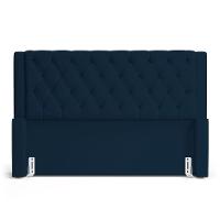 Cabeceira Atena Para Cama Box Casal Padrão 140cm Capitonê Com Frame Veludo Azul Marinho - Abmaza - 3