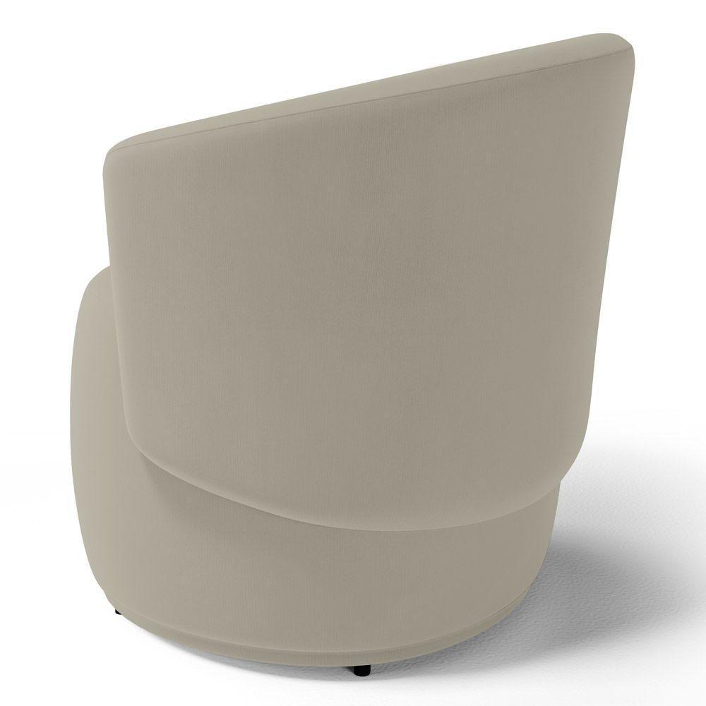 Kit 02 Poltronas Decorativas Aisha Orgânica Suede Bege - Abmaza - 6