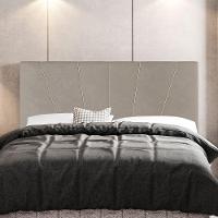 Cabeceira Cama Box Casal King Size Dallas 195cm Suede Bege - Abmaza - 2