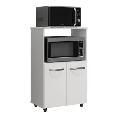 Armário Multiuso Cozinha Para Forno Micro-ondas Thaís 02 Portas Branco - Abmaza