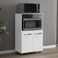 Armário Multiuso Cozinha Para Forno Micro-ondas Thaís 02 Portas Branco - Abmaza - 2