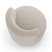 Poltrona Orgânica Living Bob Com 01 Almofada Bouclê Bege - Abmaza - 5