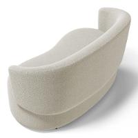 Poltrona Namoradeira Aisha 02 Lugares Orgânica Bouclê Bege - Abmaza - 3