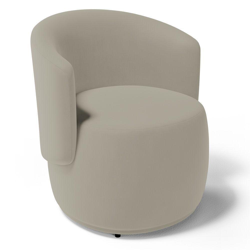 Kit 2 Poltronas E 1 Namoradeira Aisha Orgânica Suede Bege - Abmaza - 7