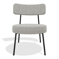 Kit 02 Poltronas Decorativas Sala De Estar Kobe Estofada Com Encosto Linho Cinza - Abmaza - 2