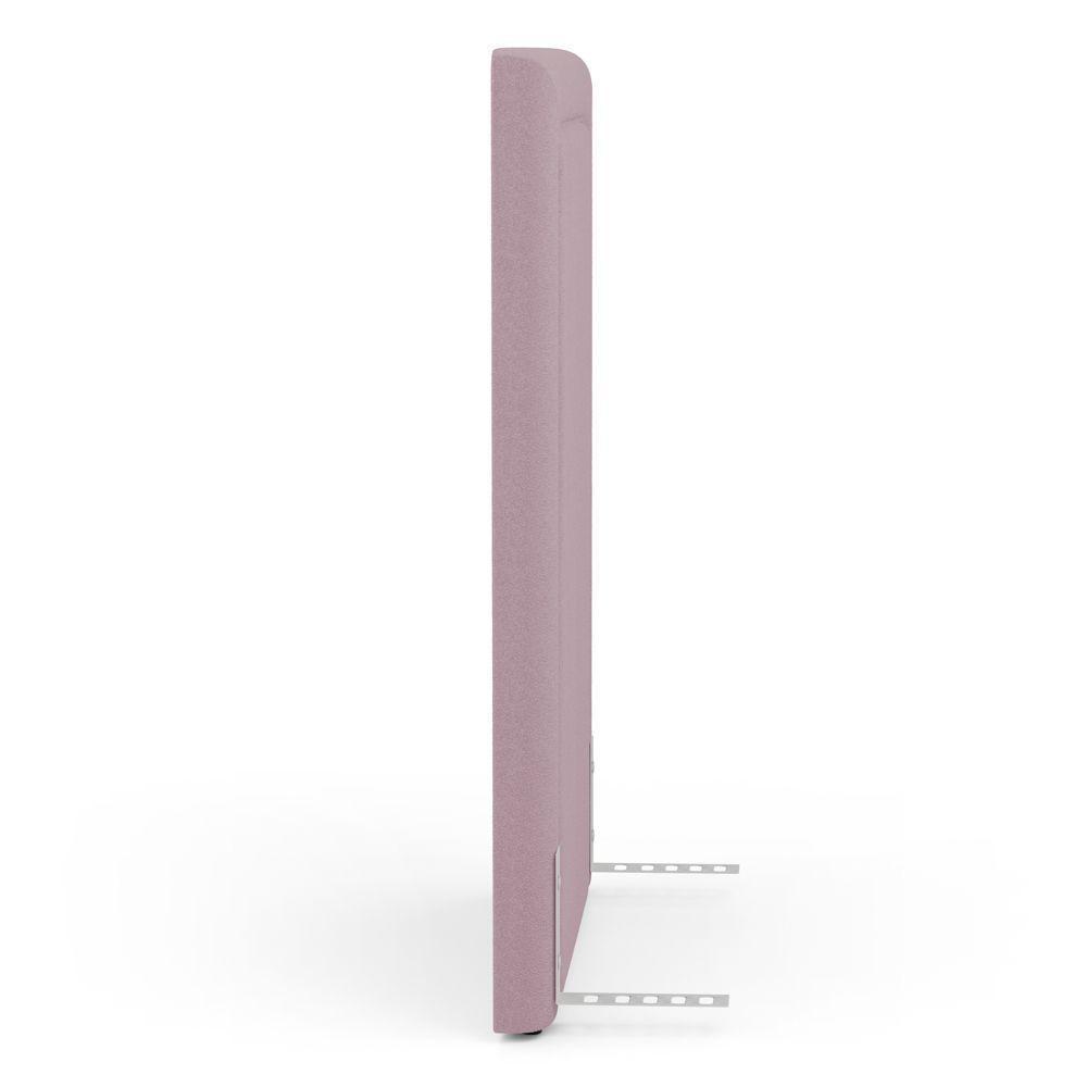 Cabeceira Cama Box Solteiro Alba 90cm Com Frame Bouclé Rosé - Abmaza - 7