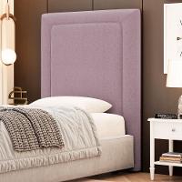 Cabeceira Cama Box Solteiro Alba 90cm Com Frame Bouclé Rosé - Abmaza - 2