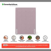 Cabeceira Cama Box Solteiro Alba 90cm Com Frame Bouclé Rosé - Abmaza - 3