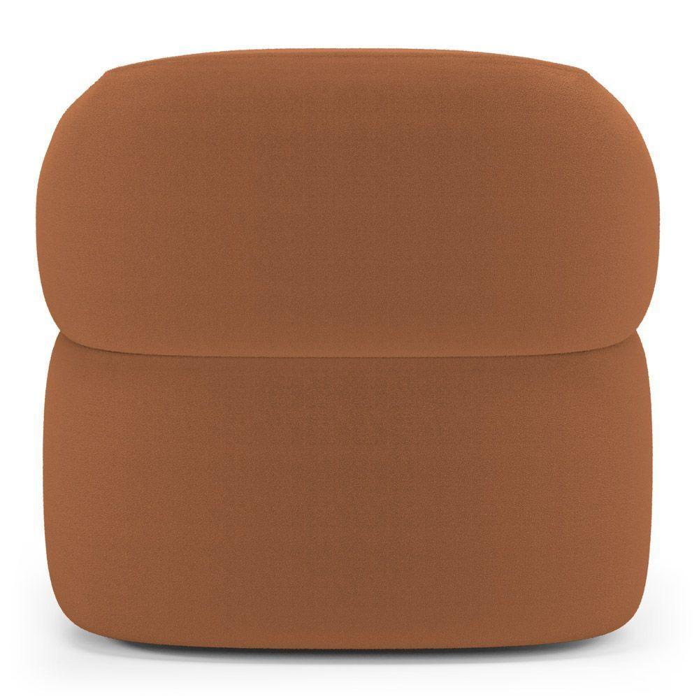 Kit 02 Poltronas Orgânicas Giratória Living Glee Bouclê Terracota - Abmaza - 9