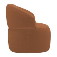 Kit 02 Poltronas Orgânicas Giratória Living Glee Bouclê Terracota - Abmaza - 8