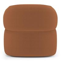 Kit 02 Poltronas Orgânicas Giratória Living Glee Bouclê Terracota - Abmaza - 9