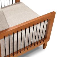 Kit 02 Poltronas Varanda Samoa Madeira Maciça Com Cordas Náutica Linho Rústico Areia - Abmaza - 7