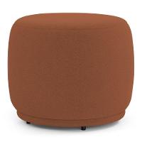 Puff Decorativo Orgânico Living Molly Redondo Bouclê Terracota - Abmaza - 1