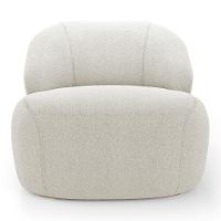 Kit 02 Poltronas Decorativas Kaya Orgânica Bouclê Bege - Abmaza - 7