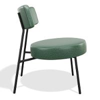 Kit 02 Poltronas Decorativas Sala De Estar Kobe Estofada Com Encosto Couríssimo Verde - Abmaza - 5