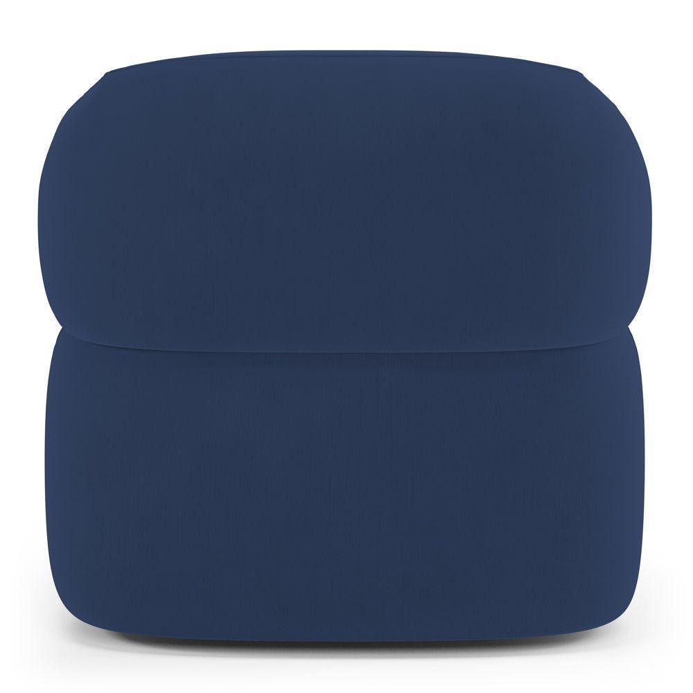 Kit 02 Poltronas Orgânicas Giratória Living Glee Veludo Azul Marinho - Abmaza - 9