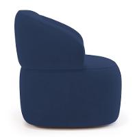 Kit 02 Poltronas Orgânicas Giratória Living Glee Veludo Azul Marinho - Abmaza - 8