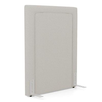 Cabeceira Cama Box Solteiro Alba 90cm Com Frame Linho Bege - Abmaza