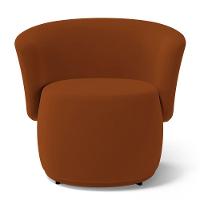 Kit 03 Poltronas Decorativas Aisha Orgânica Veludo Terracota - Abmaza - 3