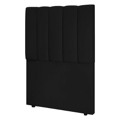 Cabeceira Cama Box Solteiro Kharla 90cm Veludo Preto - Abmaza