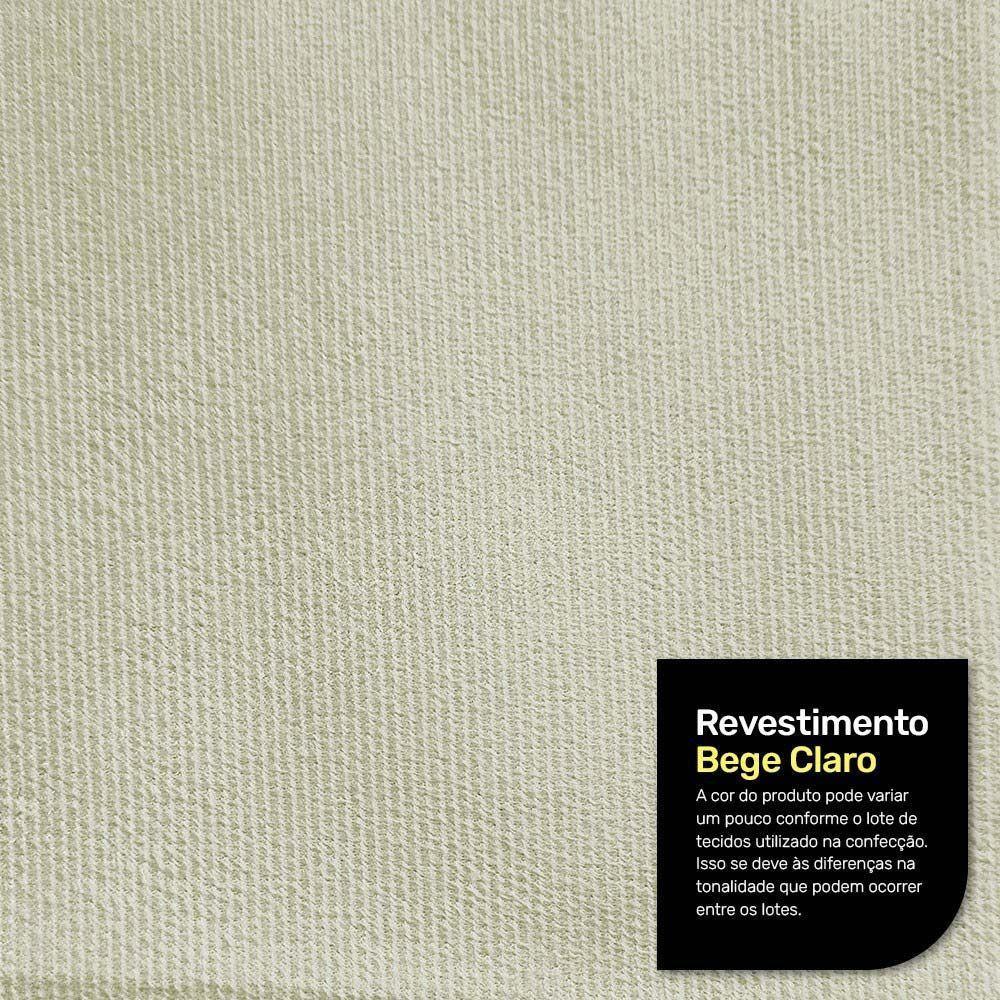 Poltrona Namoradeira Aisha 02 Lugares Orgânica Suede Bege Claro - Abmaza - 5