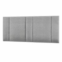 Cabeceira Painel Cama Box Queen Size Siri 160cm Com Led Linho Cinza - Abmaza - 2