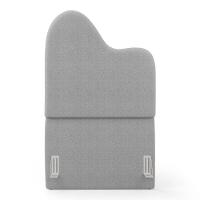 Cabeceira Orgânica Cama Box Solteiro Sea 90cm Com Frame Bouclé Cinza Claro - Abmaza - 5