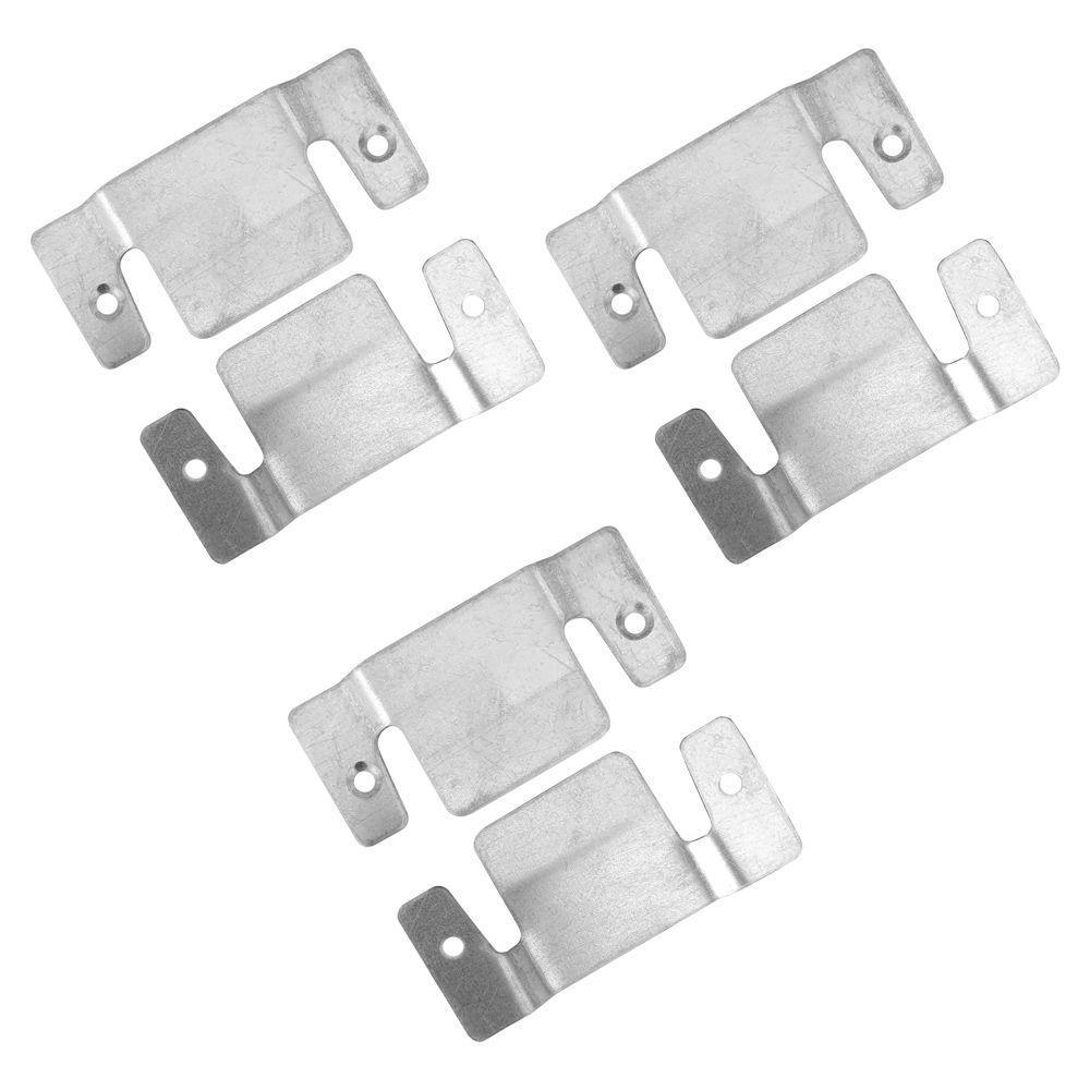 03 Pares Conector De Encaixe Para Móveis Compátivel Sofá Cabeceira Painel Galvanizado - Abmaza - 1