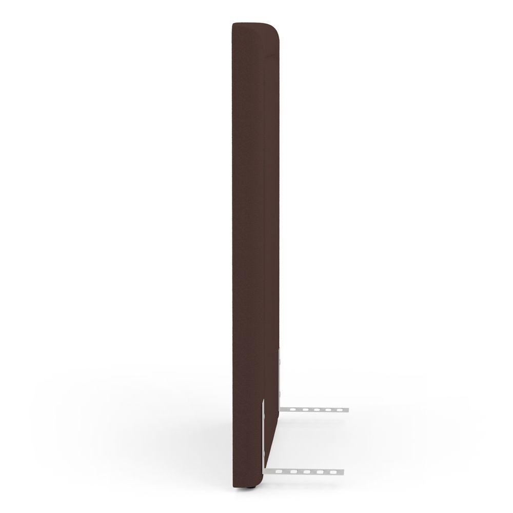 Cabeceira Cama Box Solteiro Alba 90cm Com Frame Bouclé Marrom - Abmaza - 7