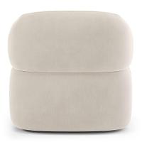 Poltrona Orgânica Giratória Living Glee Veludo Bege - Abmaza - 8