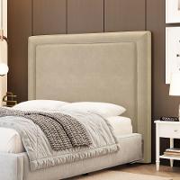 Cabeceira Cama Box King Size Alba 195cm Com Frame Veludo Bege - Abmaza - 2