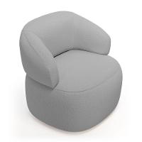 Kit 02 Poltronas Orgânicas Giratória Living Glee Linho Cinza - Abmaza - 5