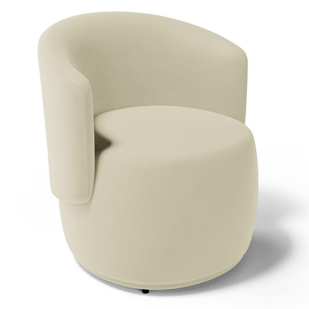 Kit Poltrona E Namoradeira Aisha Orgânica Suede Bege Claro - Abmaza - 10