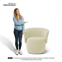 Kit Poltrona E Namoradeira Aisha Orgânica Suede Bege Claro - Abmaza - 8