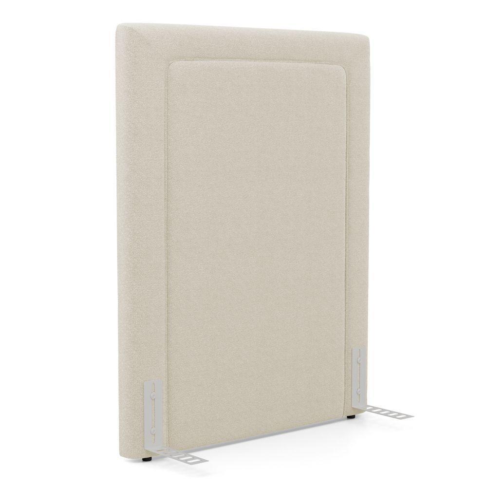 Cabeceira Cama Box Solteiro Alba 90cm Com Frame Bouclé Bege - Abmaza - 1