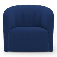 Poltrona Decorativa Living Abby Bouclê Azul Marinho - Abmaza - 7