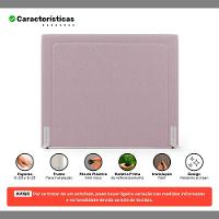 Cabeceira Cama Box Casal Padrão Alba 140cm Com Frame Bouclé Rosé - Abmaza - 3