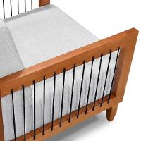 Kit 02 Poltronas Varanda Samoa Madeira Maciça Com Cordas Náutica Linho Rústico Grigio - Abmaza - 6