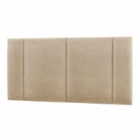 Cabeceira Painel Cama Box Casal Padrão Siri 140cm Com Led Linho Bege - Abmaza - 2